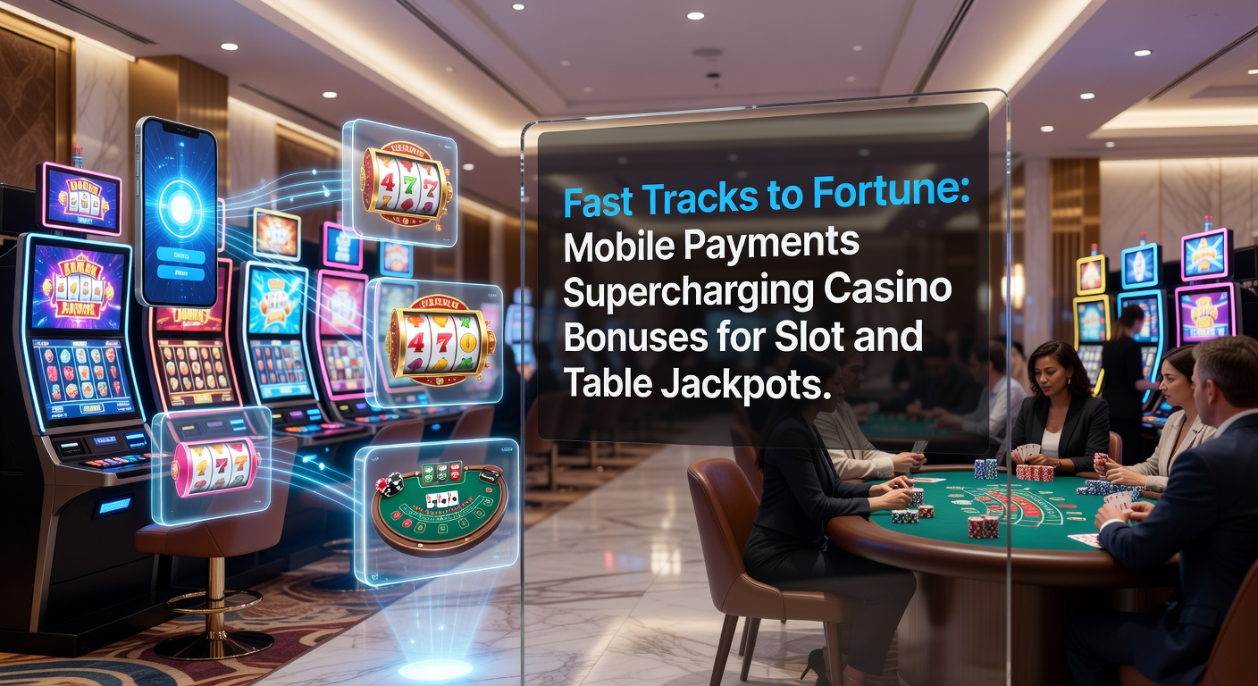 Dynamische Grafik eines Roulette-Tisches mit mobiler Zahlungs-App im Vordergrund und explodierenden Jackpot-Multiplikatoren
